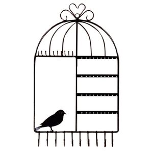 Birdcage Shape Jewelry Stand Rack Earrings Necklaces Organizer Display Holder